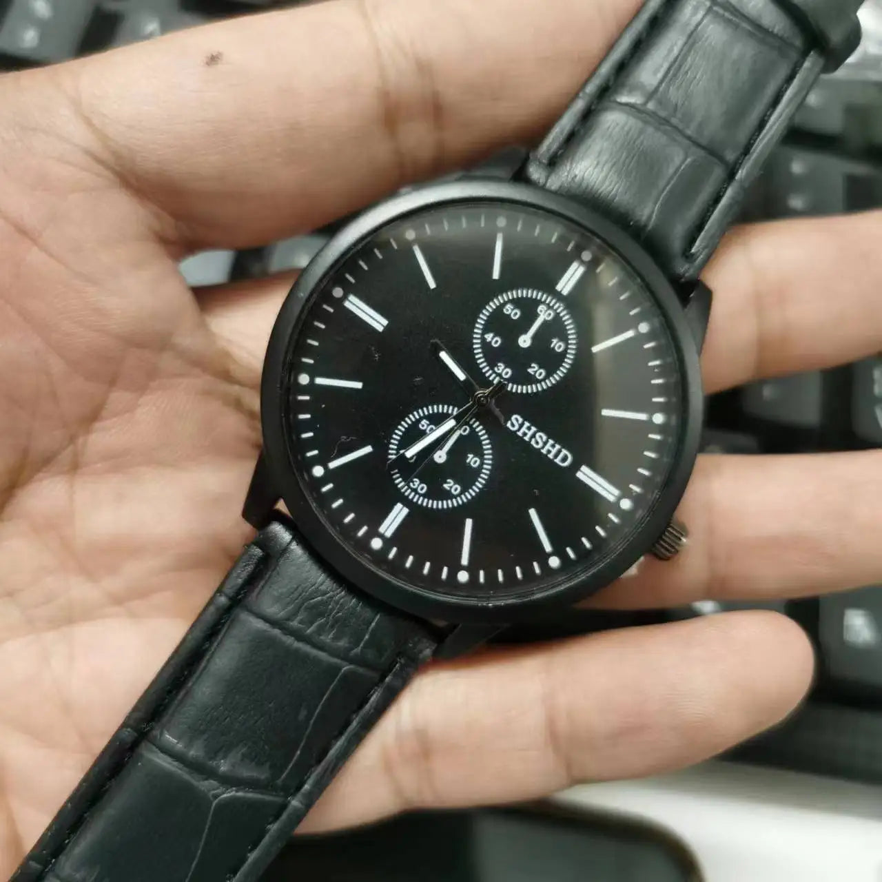 RBB Men’s Business Quartz Watch – High-Quality Leather Belt, Retro Classic Design, Waterproof