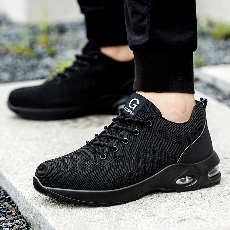 RBB Breathable Steel Toe Safety Shoes for Men & Women – Puncture-Resistant Work Sneakers