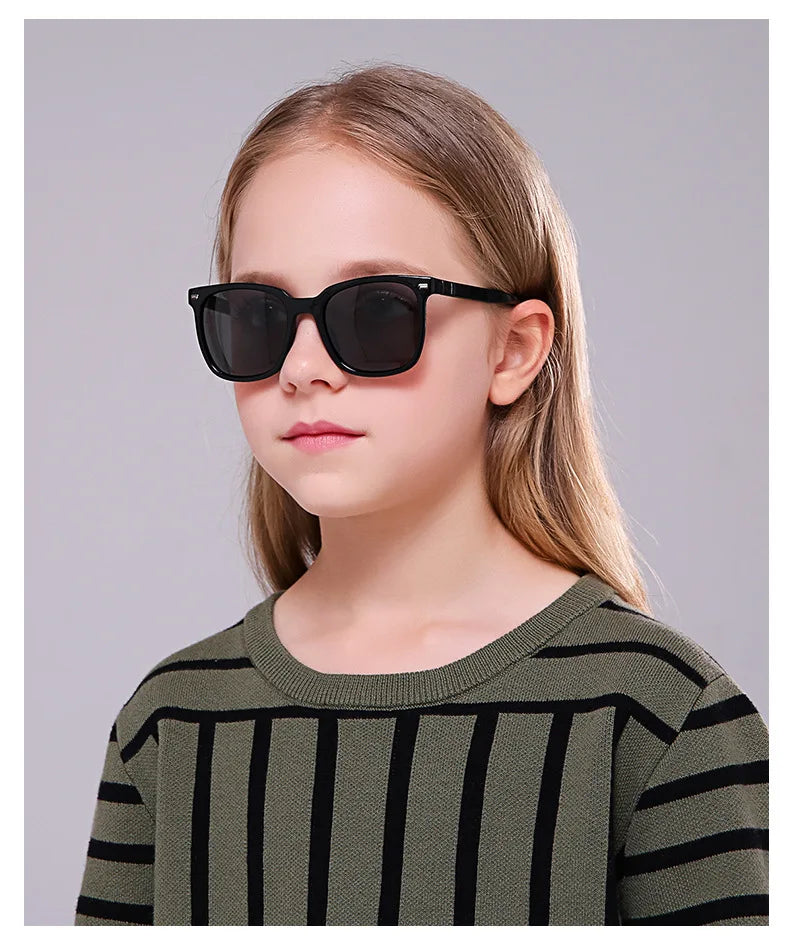 RBB Kids’ Flexible Polarized Sunglasses – UV400 TR90 Square Eyewear