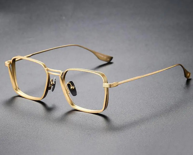 RBB Retro Square Optical Glasses – Pure Titanium Eyeglass Frames for Men & Women