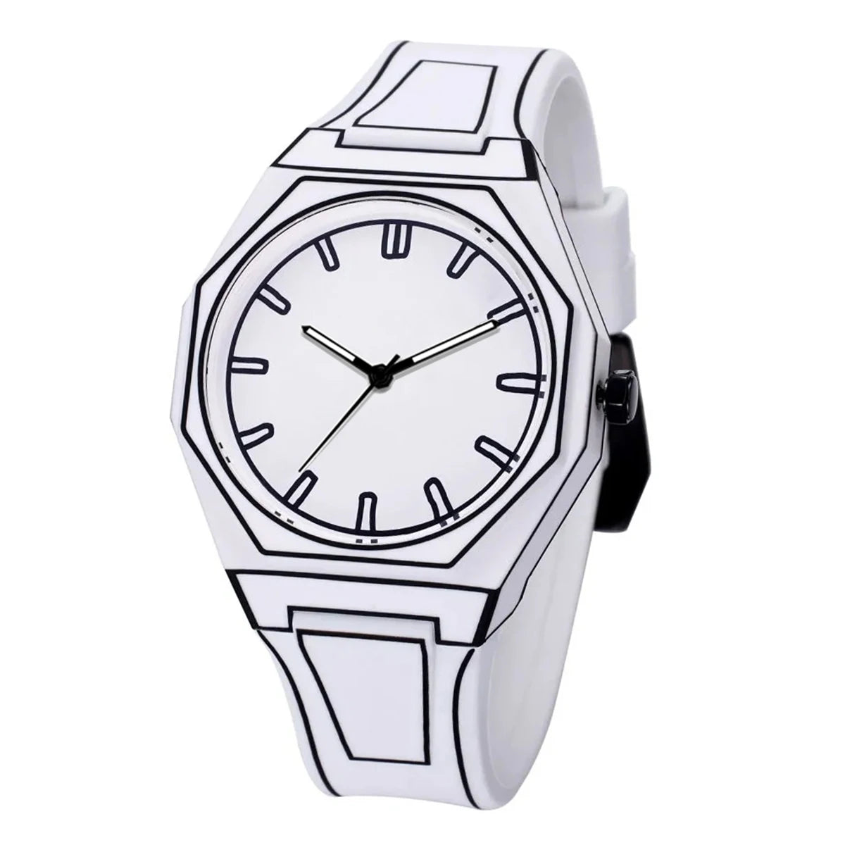 RBB Silicone Quartz Sport Watch – Comic Design, Anime Style, Classic