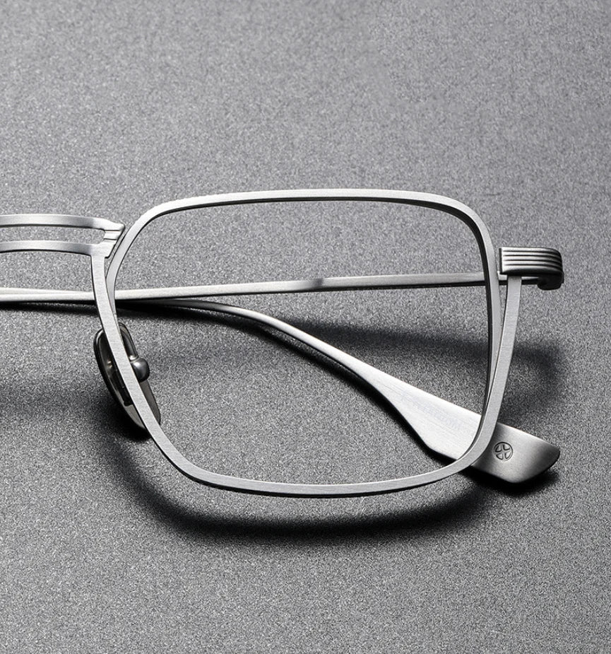 RBB Retro Square Optical Glasses – Pure Titanium Eyeglass Frames for Men & Women