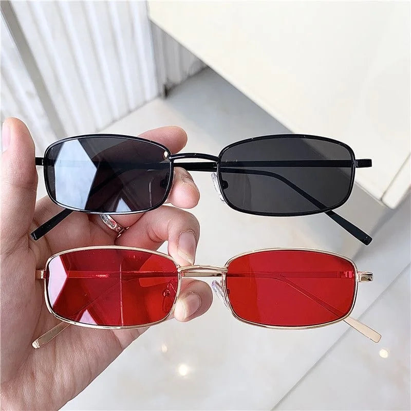 RBB Small Frame Rectangle Sunglasses – Classic Vintage UV400 for Women & Men