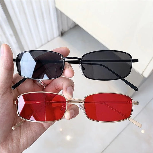 RBB Small Frame Rectangle Sunglasses – Classic Vintage UV400 for Women & Men