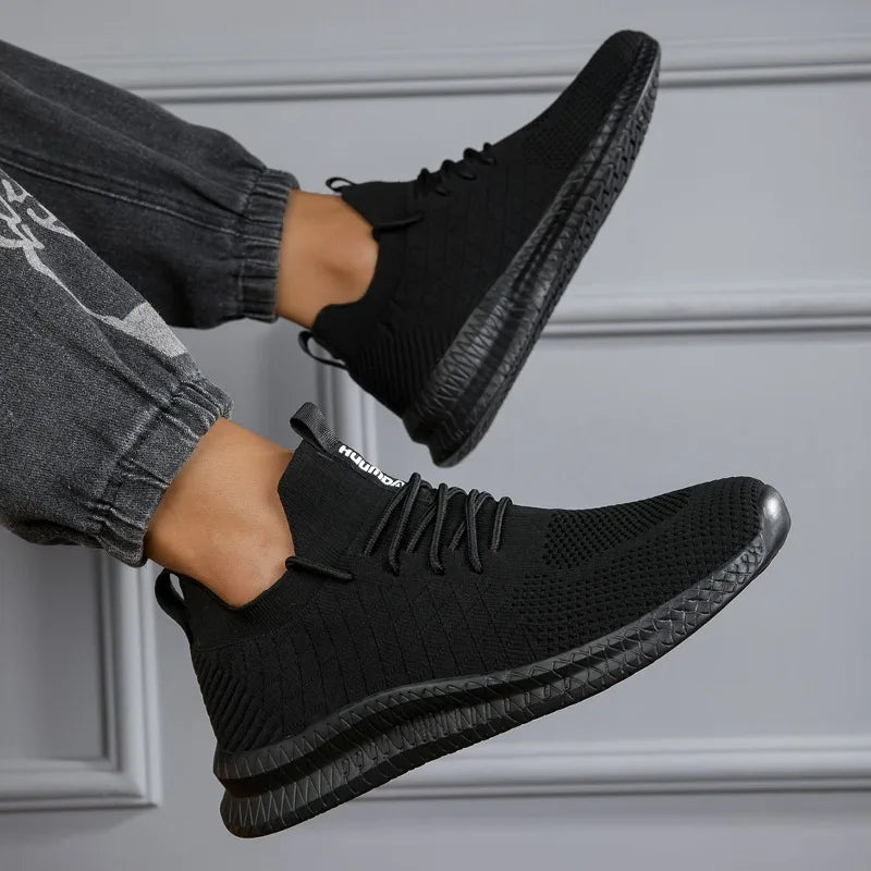 Men’s Lightweight Walking & Running Sneakers – Breathable Mesh Outdoor Shoes