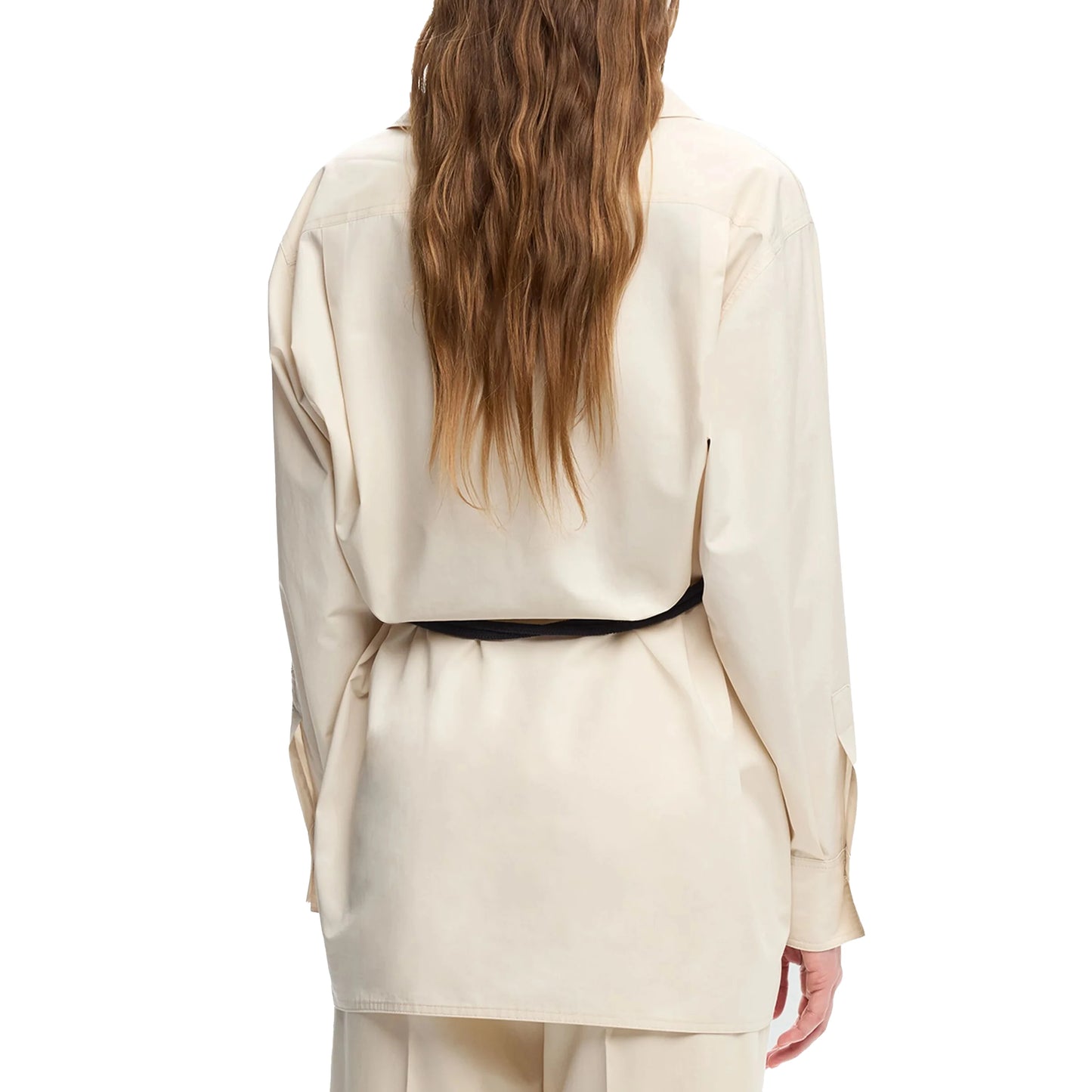 RBB Women's Elegant V-Neck Blouse – Solid Long Sleeve Office Tunic Top