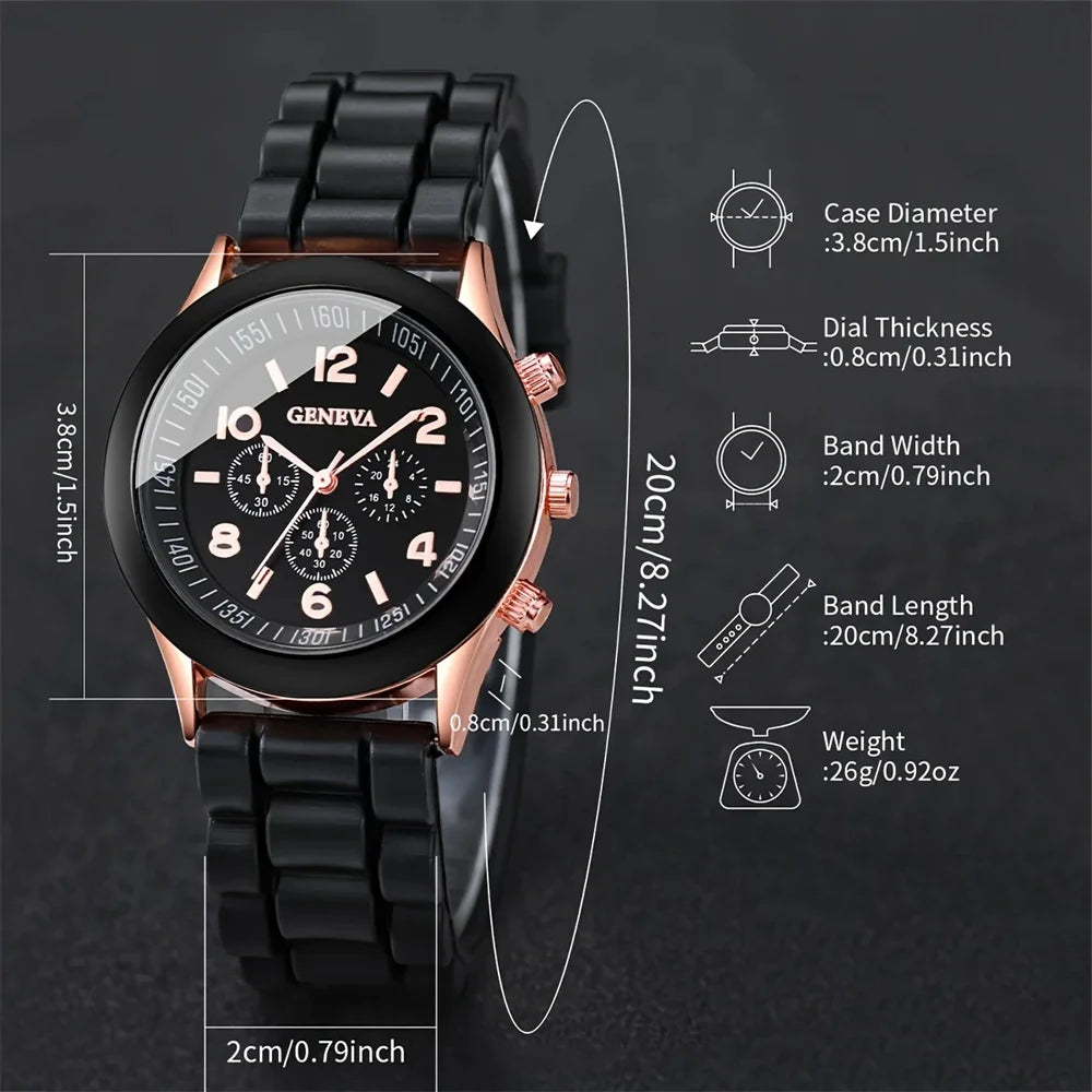 RBB Luxury Couple's Watch Set – Elegant Alloy & Silicone Strap Quartz Watches (2 Pcs)