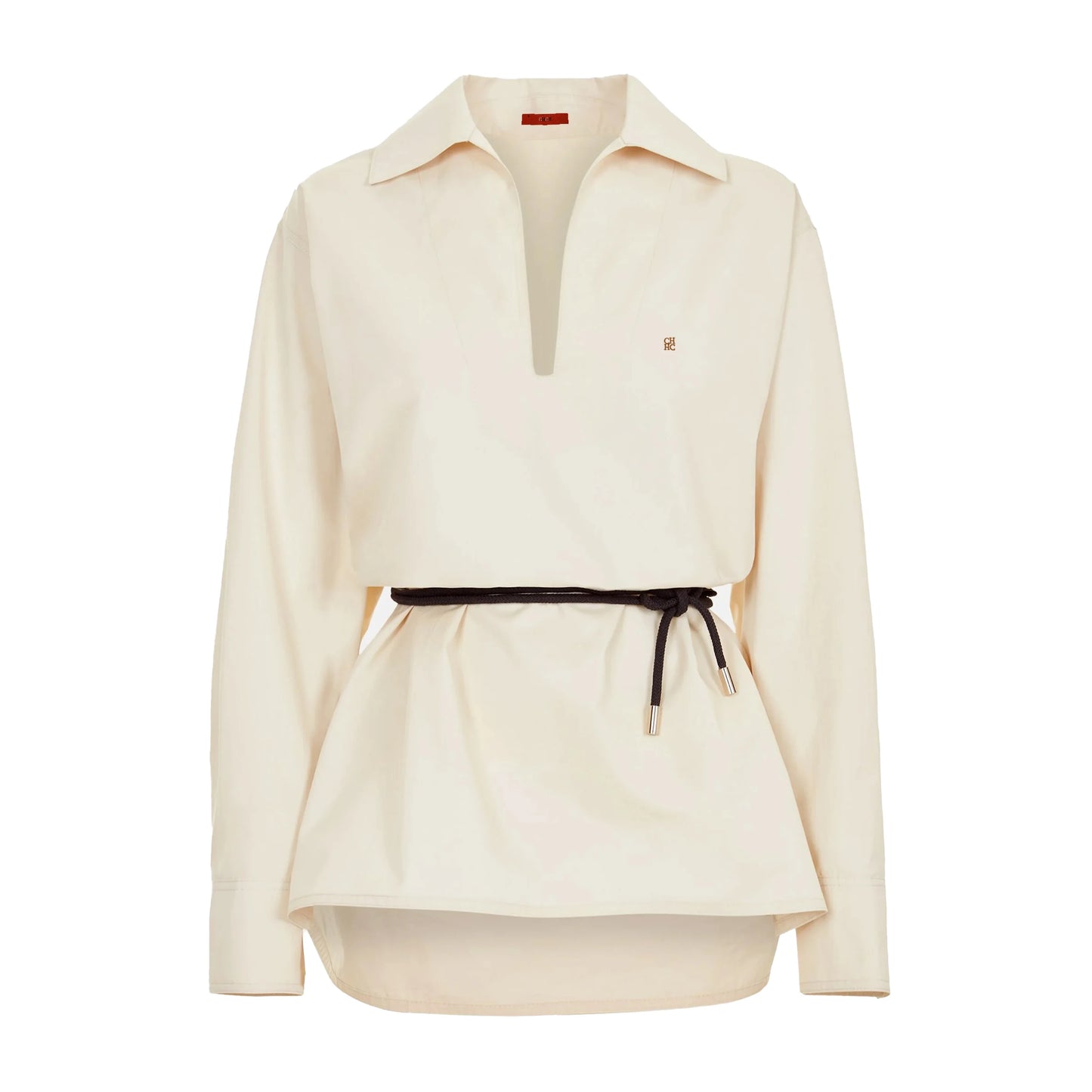 RBB Women's Elegant V-Neck Blouse – Solid Long Sleeve Office Tunic Top