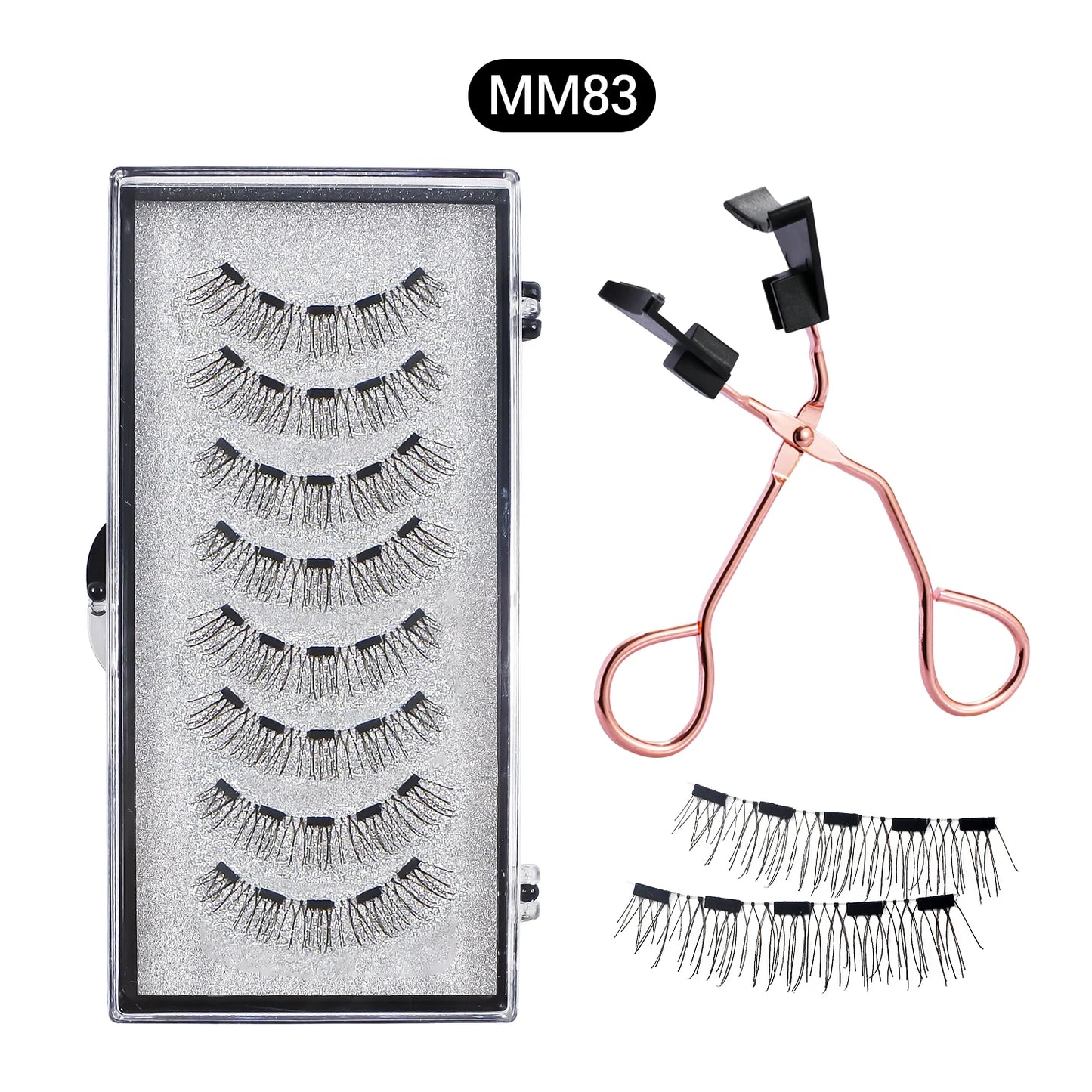 RBB 8Pcs Magnetic Eyelashes Set – No Glue Needed, Reusable Natural Thick Lashes with Applicator