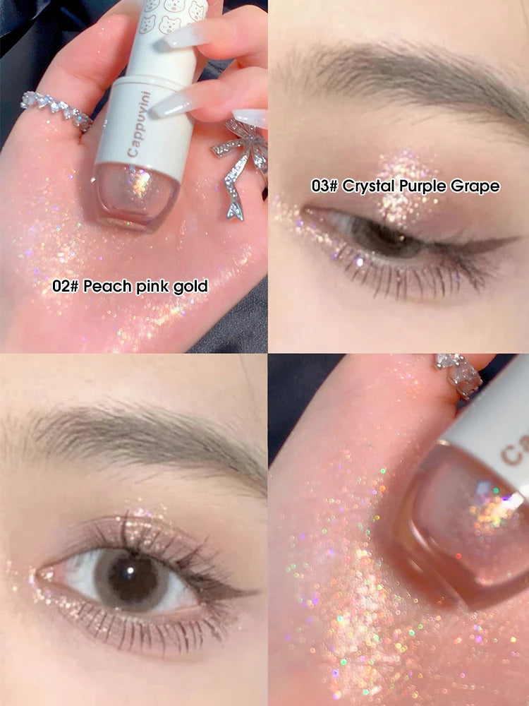 Cappuvini Star Dots Liquid Eyeshadow – Pearlescent, High Gloss, Easy-to-Apply Flashing Eye Makeup