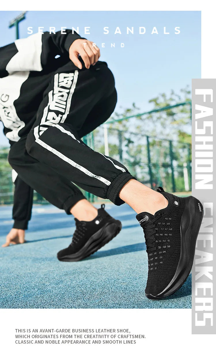 RBB Men’s Cushioning Running Shoes – Lightweight EVA Midsole, Breathable Mesh Sneakers for Gym & Walking