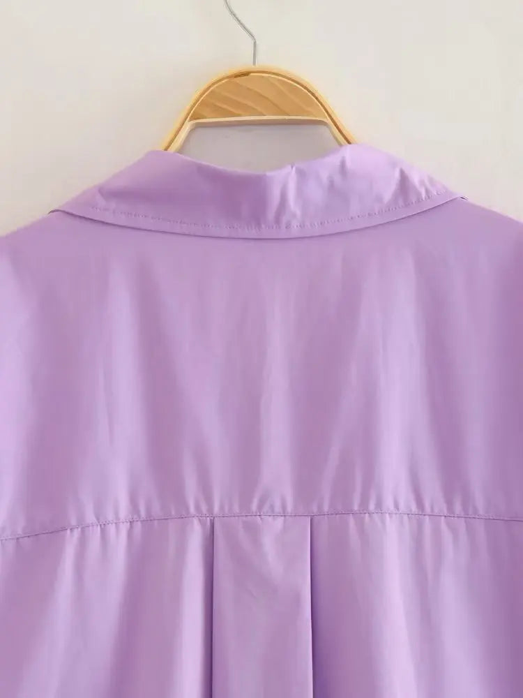 RBB Women's Multicolor Oversized Shirt – Long Sleeve Button-Up Streetwear Blouse (Summer Collection)