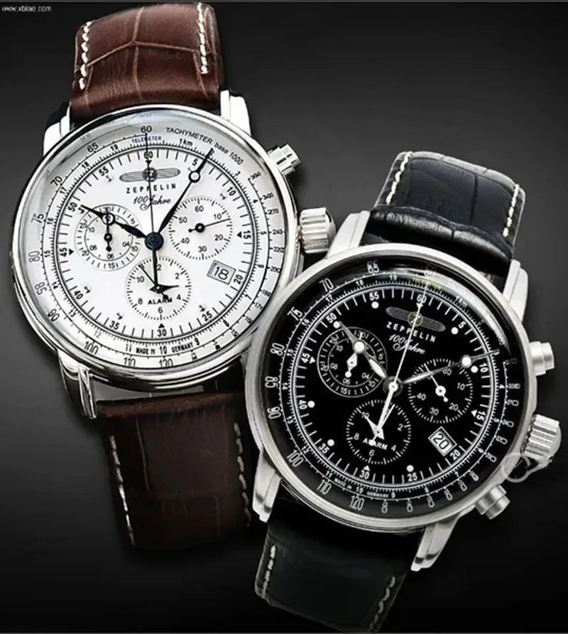 RBB Men's Luxury Quartz Watch – Leather Band, Business & Casual