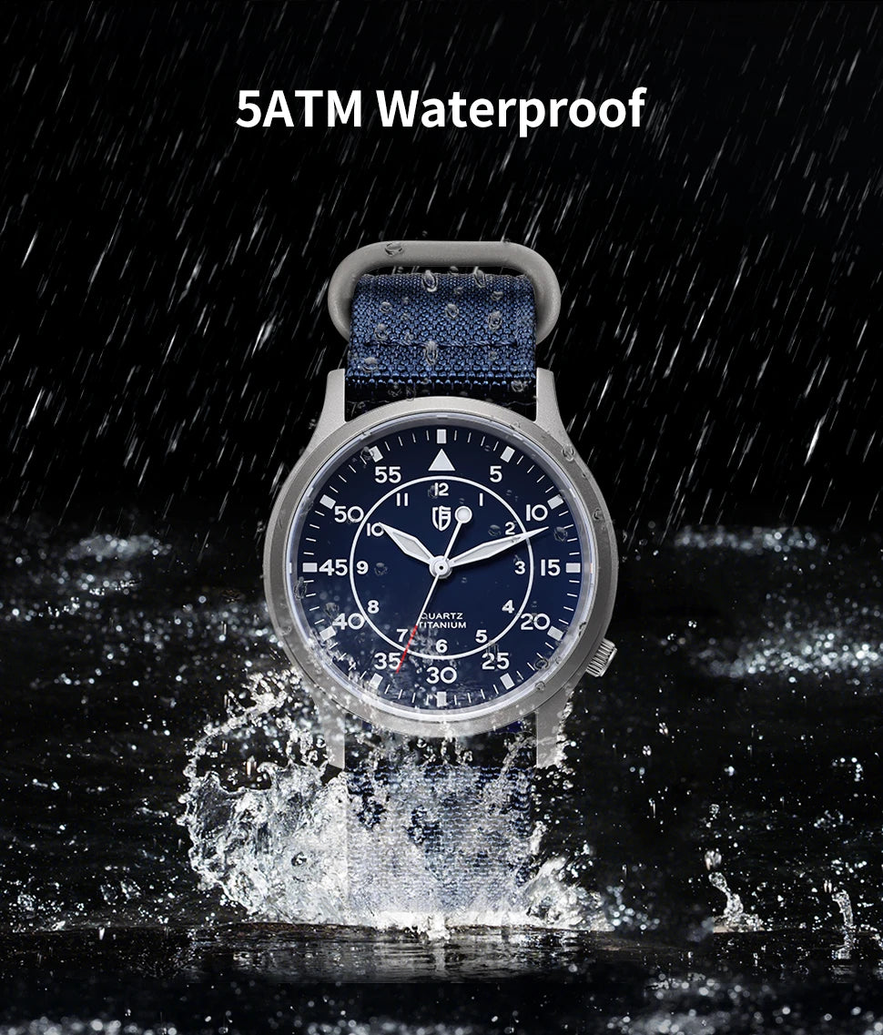 RBB Titanium Ultra-Thin Quartz Watch – VH31, Sapphire, 5ATM, Luminous