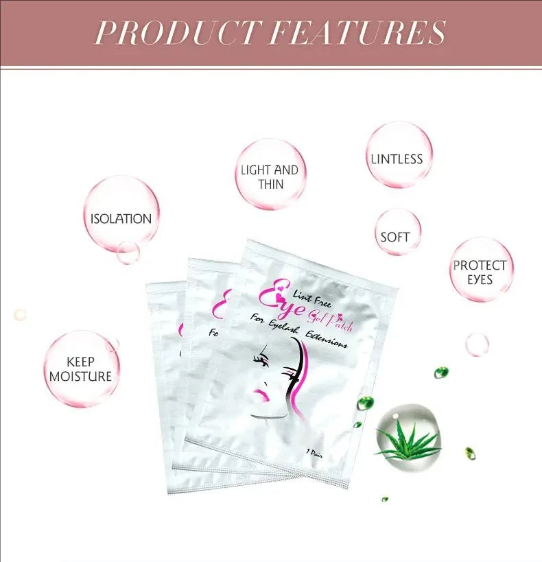 MJ 100 Pairs Eyelash Extension Eye Patches – Under Eye Pads for Lash Application