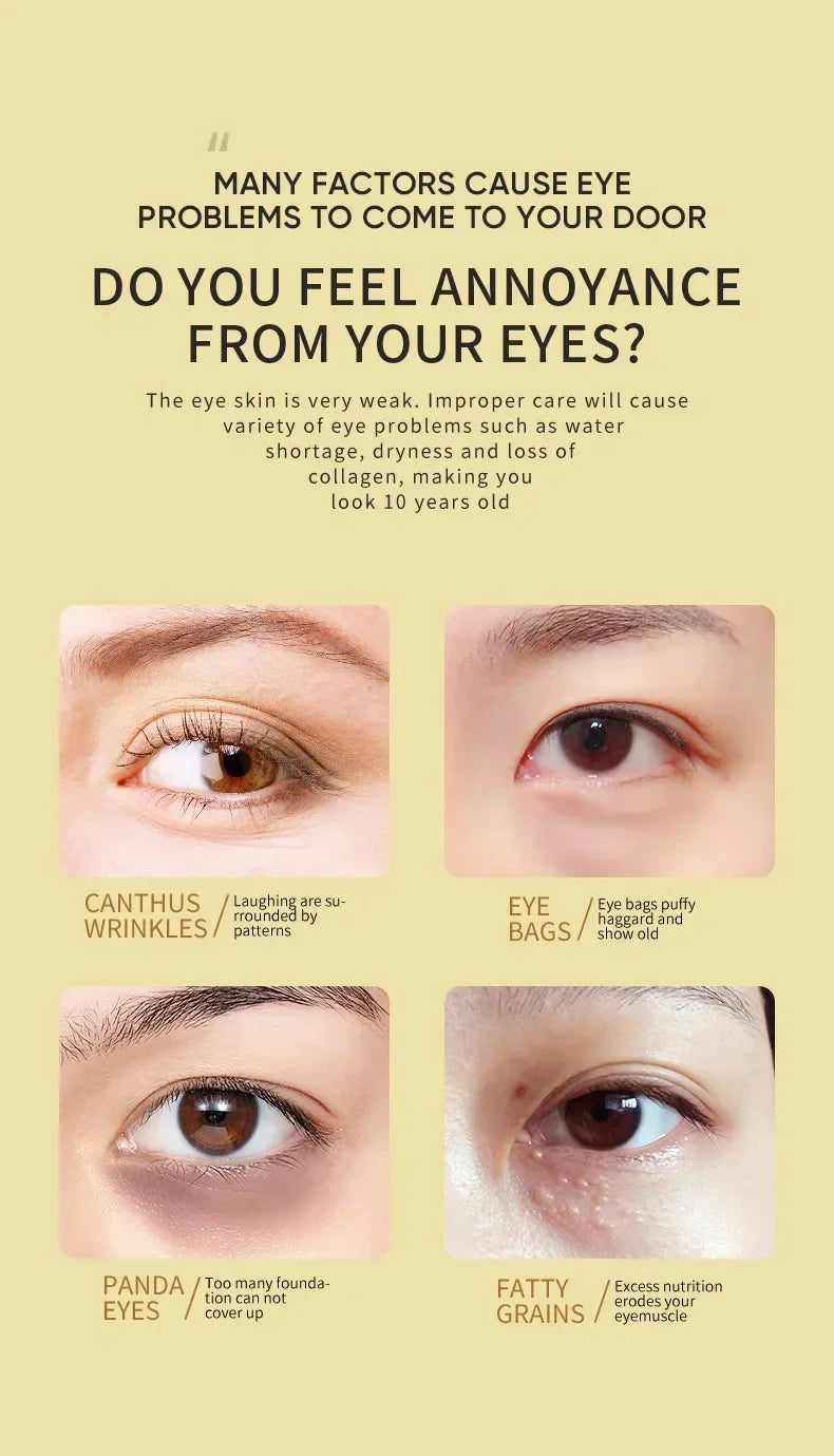 60/120PCS Avocado Gold Eye Masks – Anti-Wrinkle, Moisturizing & Dark Circle Treatment