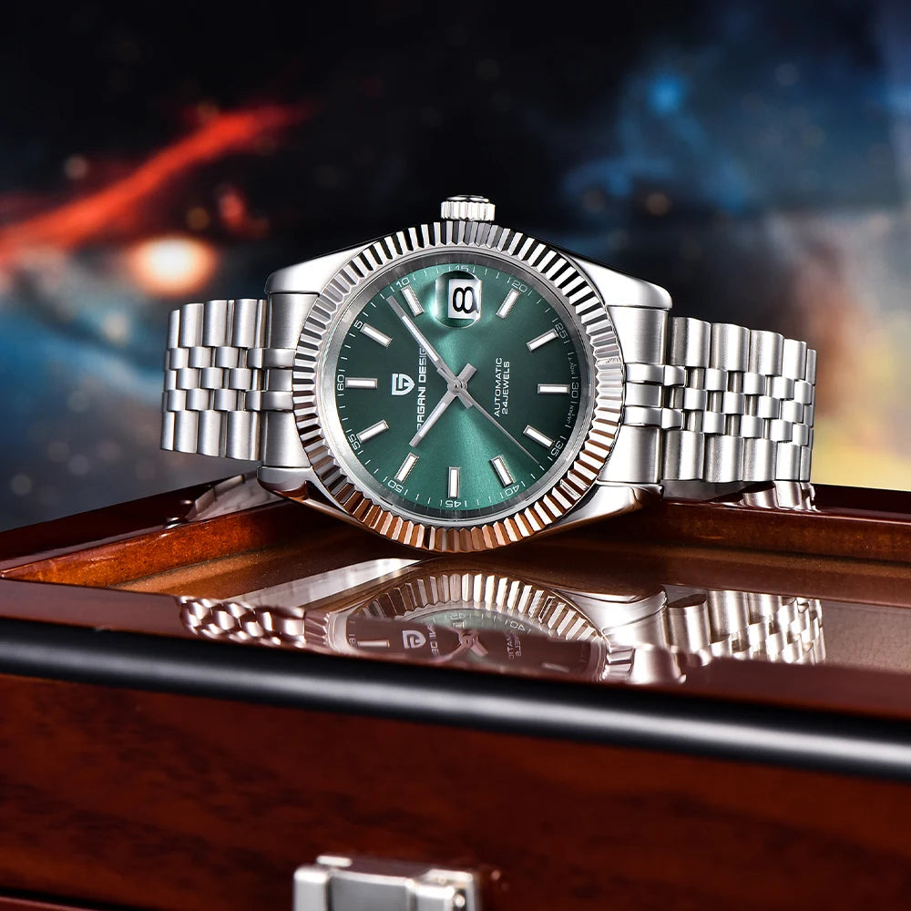 RBB DESIGN PD-1645 V3 Men’s Automatic Mechanical Watch – 42MM Sapphire Glass Stainless Steel Business Timepiece