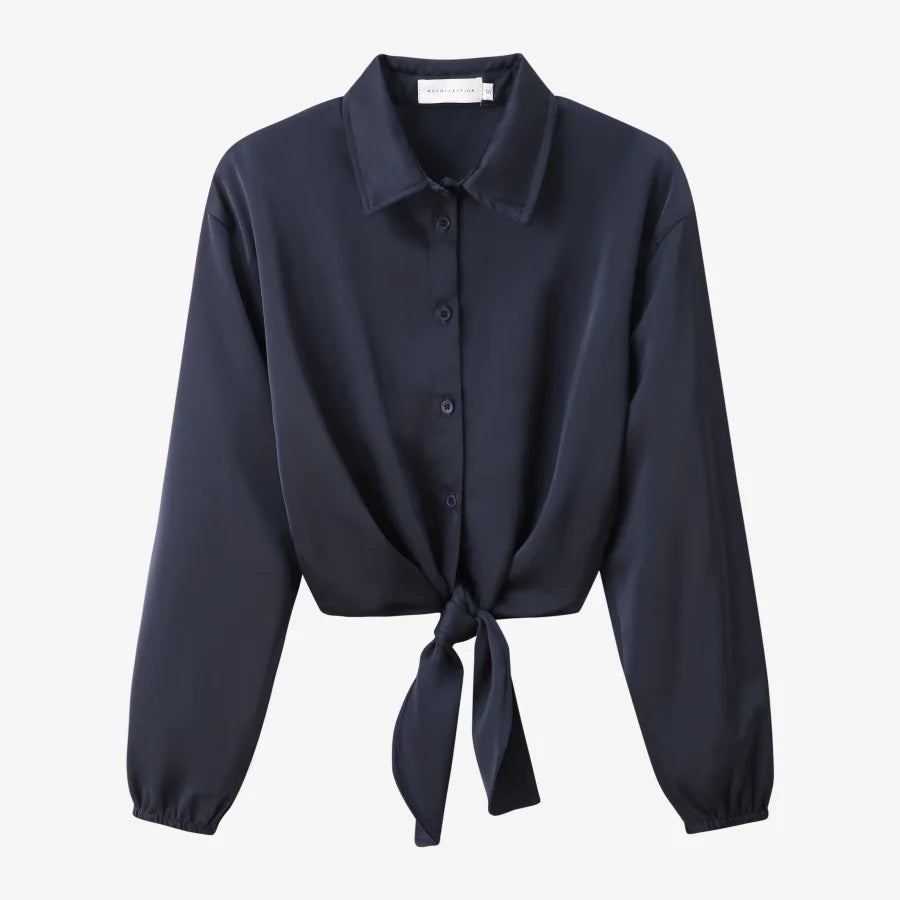 RBB Women's Satin Wrap Shirt & Slip Dress Set – Elegant 2-Piece Outfit for Autumn/Winter 2025