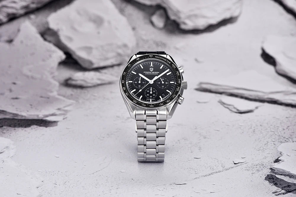 RBB 2025 DESIGN V5 Moon Men's Luxury Quartz Chronograph Watch – Waterproof Sport Stainless Steel Timepiece