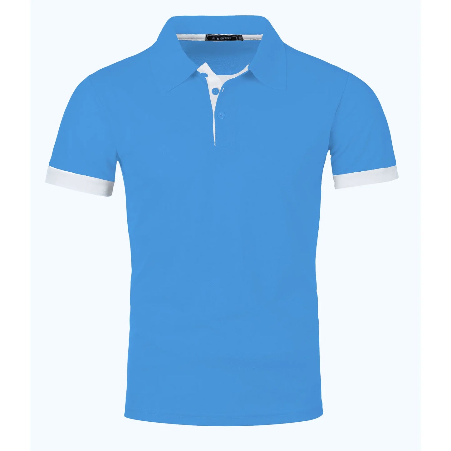 RBB Men’s Short Sleeve Color Matching Fashion Lapel Shirt – Stylish Casual Summer Top