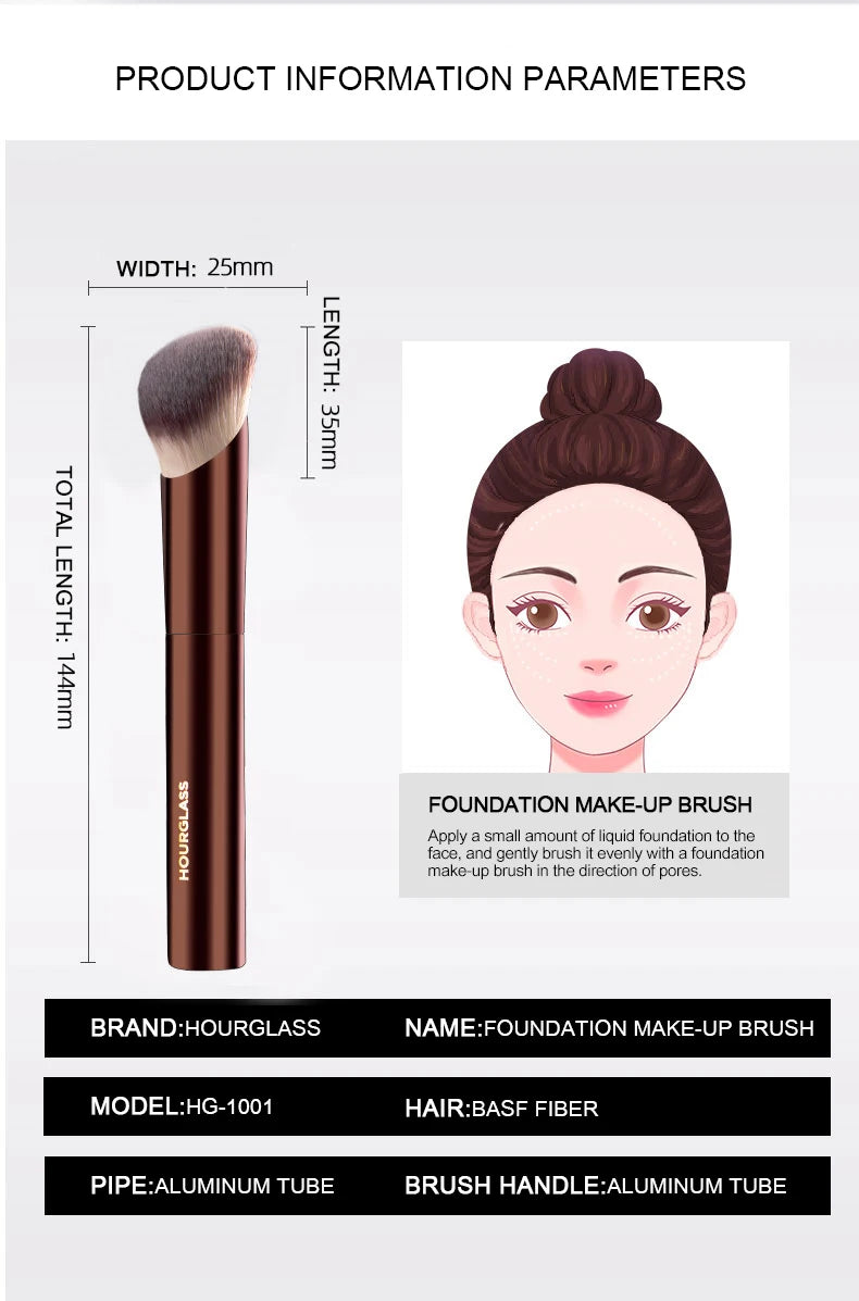 No.21 Ambient Soft Glow Foundation Brush – Soft Fiber Face Brush with Stylish Handle