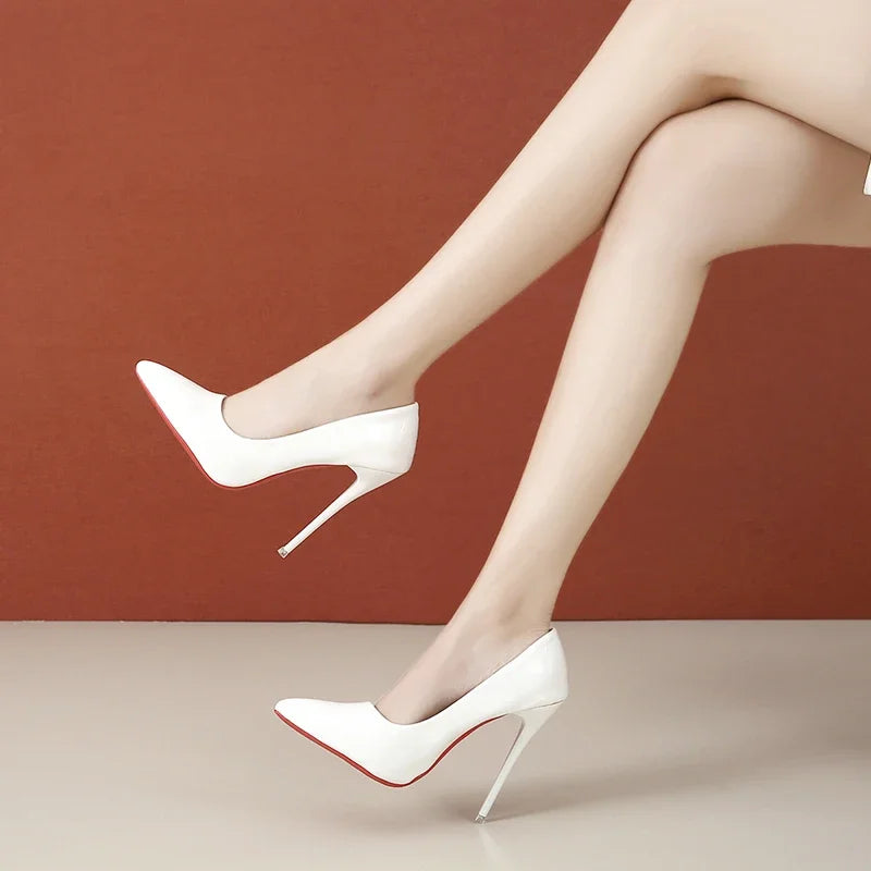 RBB Ethnic Elegance Stilettos – Sexy Pointed Toe Super High Heels with Red Bottom (Plus Sizes 44–45)