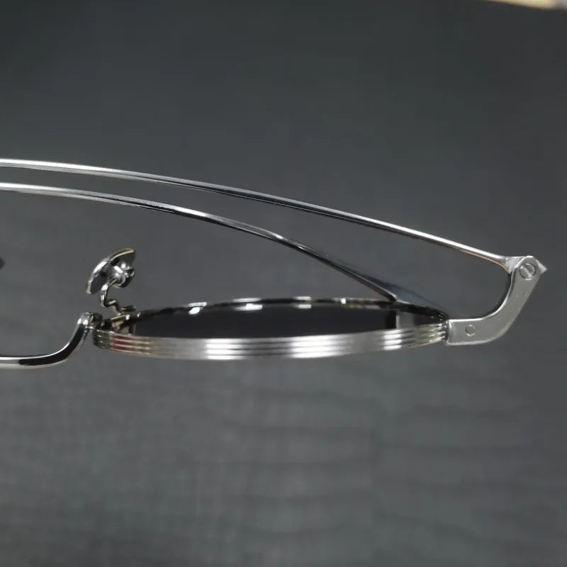 RBB Pure Titanium Retro Round Polarized Sunglasses | UV400 Gradient Brown for Men & Women