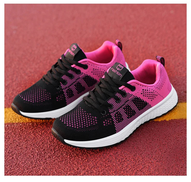 RBB Women’s Breathable Running Shoes – Lightweight Lace-Up Sneakers for Hard Court