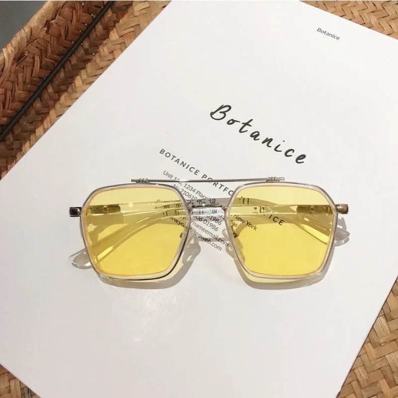 RBB Square Designer Sunglasses for Women | Vintage Small Frame | RBB UV400 Luxury Metal Shades