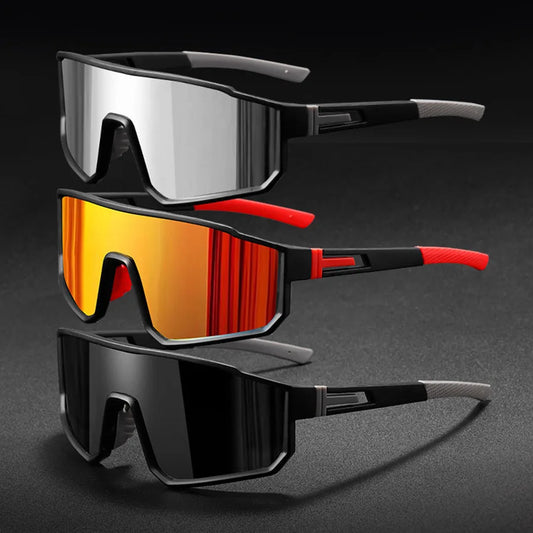 RBB Oversized Cycling Glasses for Men – Windproof Colorful Coated Sports Sunglasses