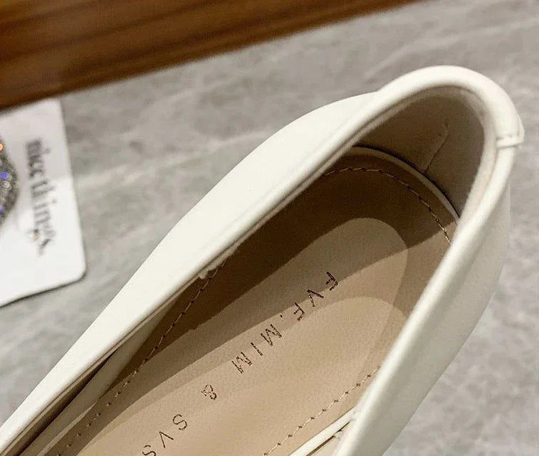 RBB With Heel Sexy Shoes for Women Moccasins Black Y2K Vacation Summer 2025 Chic and Elegant High Quality Slip-On Pumps - Size 39