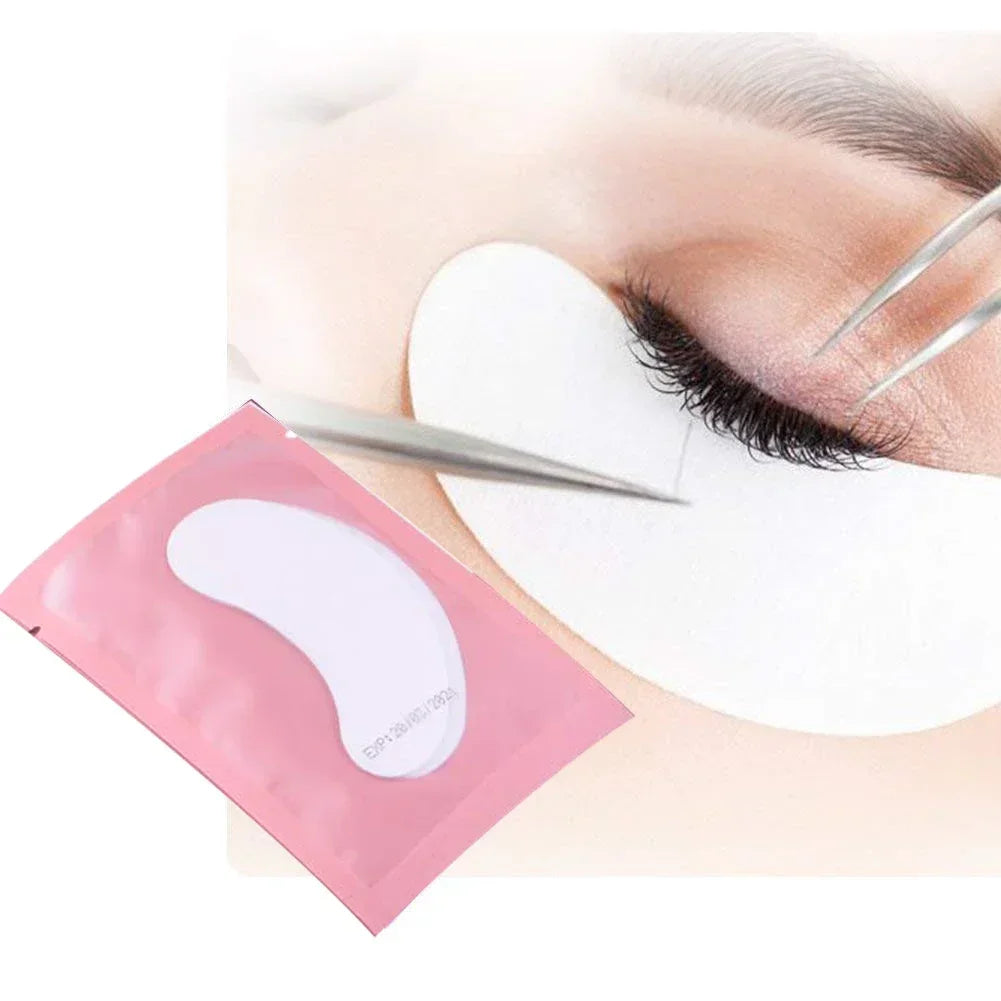 100 Pairs Under Eye Gel Patches for Eyelash Extensions – Lint-Free, Adhesive Lash Extension Supplies
