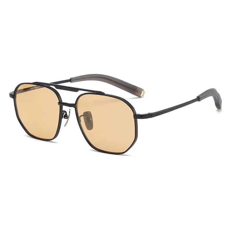 RBB Polarized Titanium Sunglasses – Handmade Square Frame Eyewear for Men & Women (Model 50003)