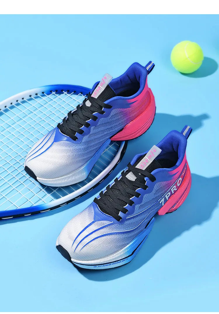 RBB New Men’s Carbon Plate Sneakers – Lightweight, Soft Sole, Mesh Sports Running & Casual Tennis Shoes – Outdoor Anti-Slip Couple Design