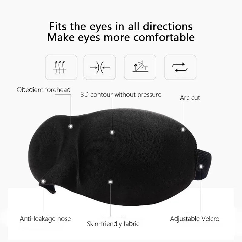 3D Sleep Mask – Light-Blocking Eye Cover for Travel & Relaxation (Unisex)