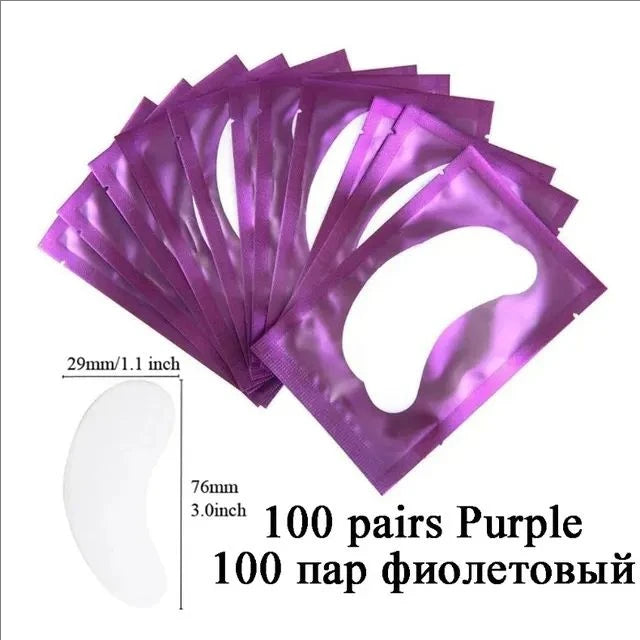 MJ 100 Pairs Eyelash Extension Eye Patches – Under Eye Pads for Lash Application