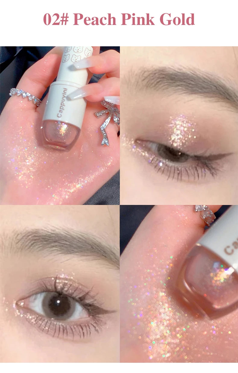 Cappuvini Star Dots Liquid Eyeshadow – Pearlescent, High Gloss, Easy-to-Apply Flashing Eye Makeup