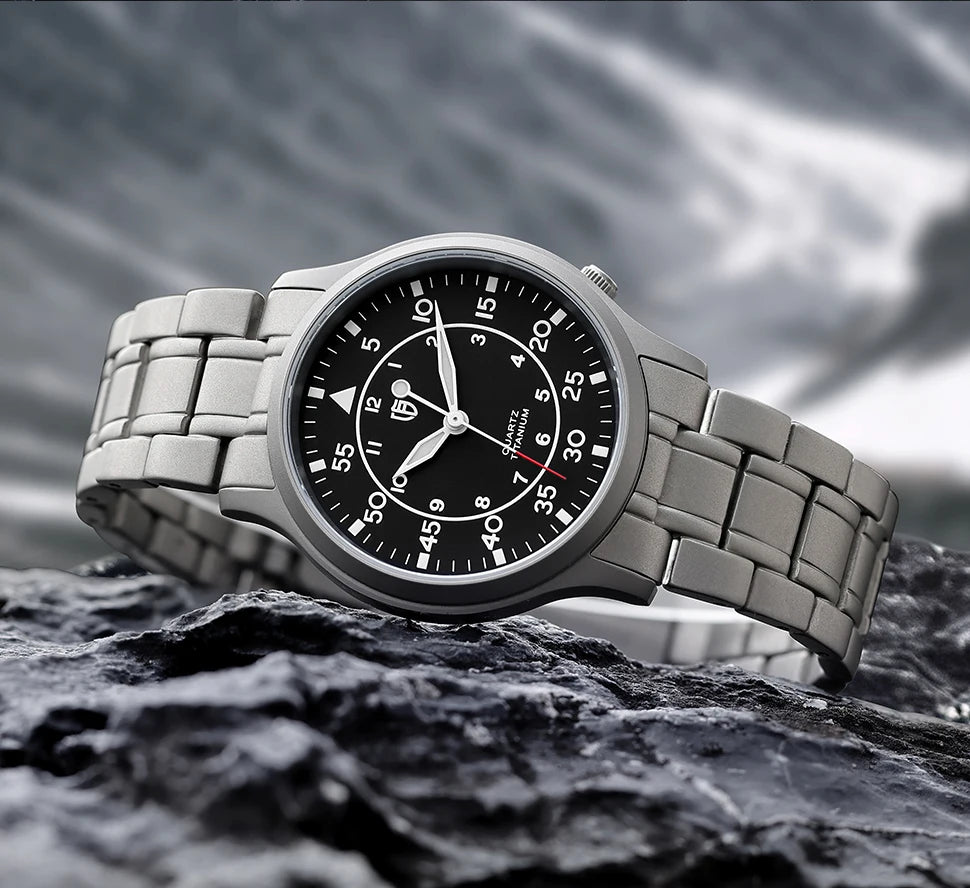 RBB Titanium Ultra-Thin Quartz Watch – VH31, Sapphire, 5ATM, Luminous