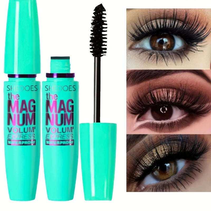 4D Waterproof Black Mascara – Lengthening, Thickening & Curling Fiber Formula
