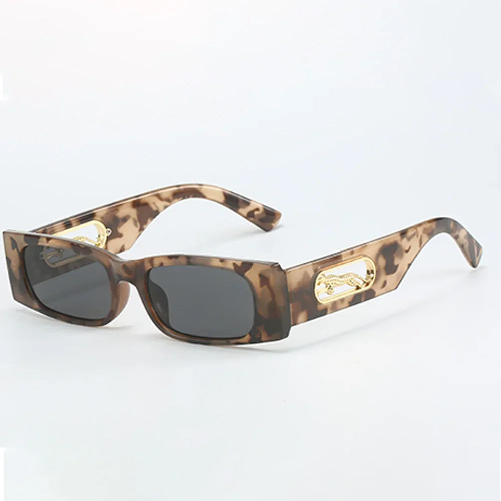 RBB Unisex Vintage Square Fashion Sunglasses – Large Black Lens UV400 Eyewear