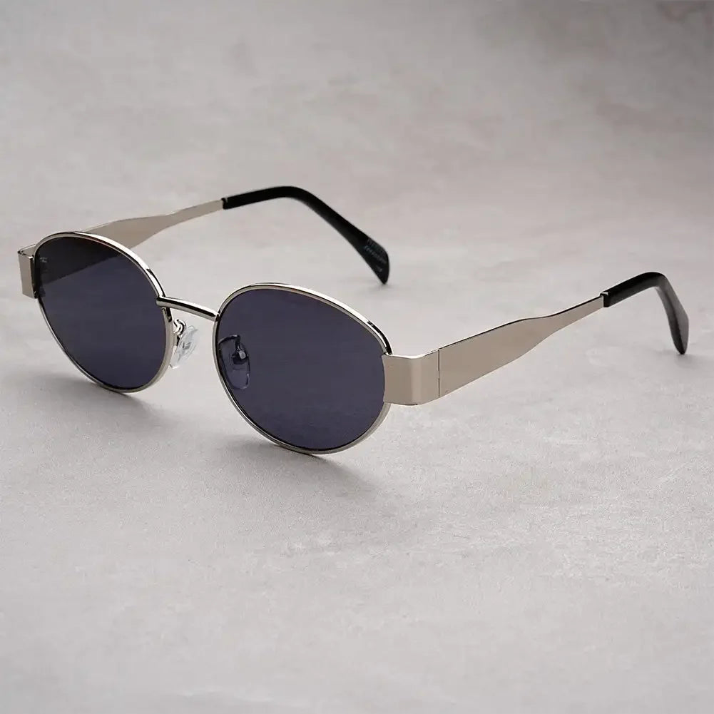 RBB Fashion Sunglasses – Unisex Retro Oval Metal Frame UV400 Eyewear for Driving & Casual Use