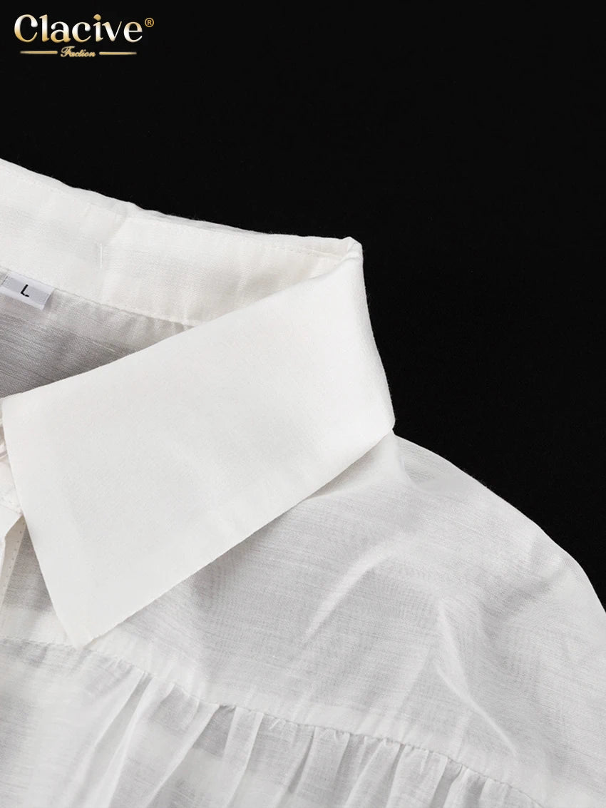 RBB Women's Elegant Pink Office Blouse – Long Sleeve Lapel Classic Shirt Top