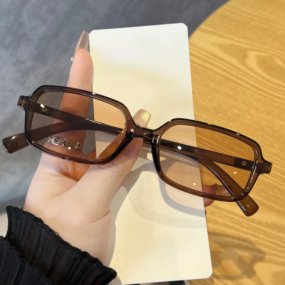 RBB Small Rectangular Sunglasses Set – Minimalist Retro UV400 Eyewear for Women & Unisex