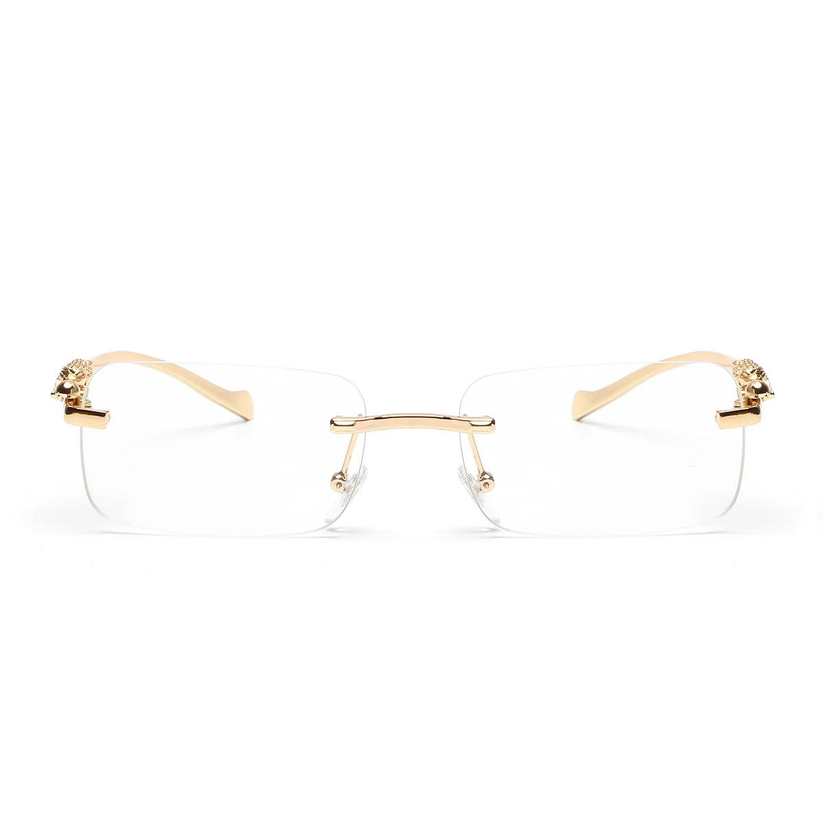 RBB Rimless Square Metal Sunglasses – Unisex UV400 Outdoor Designer Shades