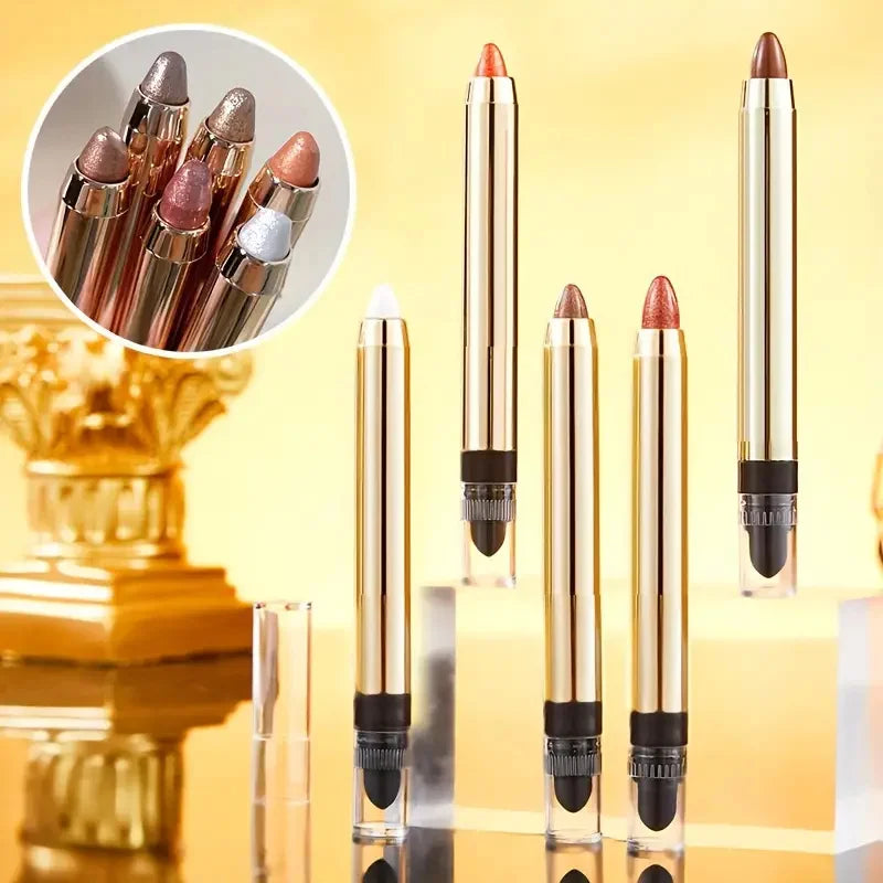 Double-Sided Eyeshadow Stick – Pearly Glitter Highlighter & Matte Brightening Pen