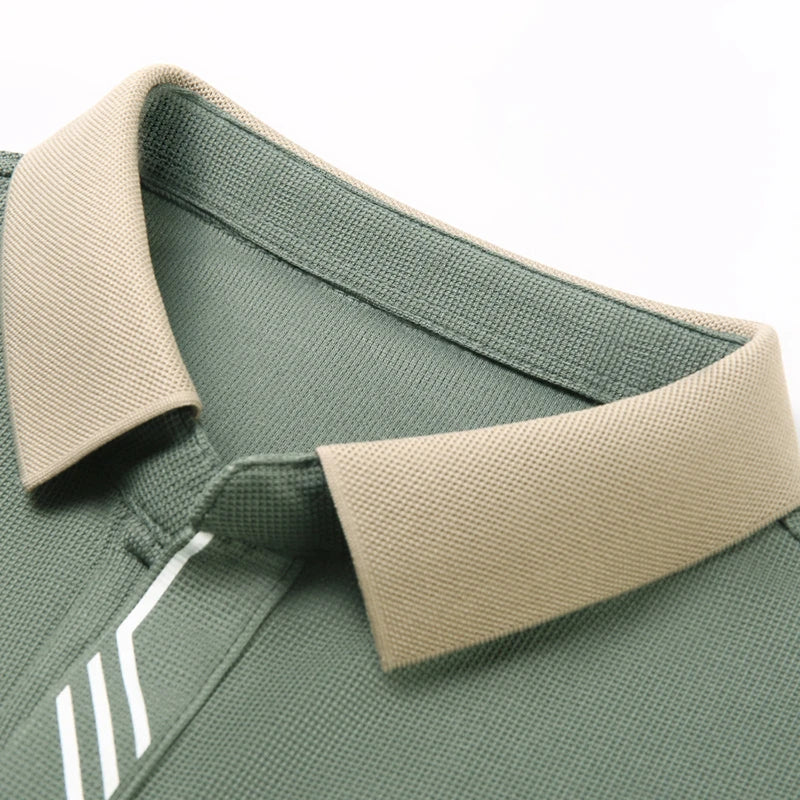 RBB Men's Solid Color Casual Short Sleeve Polo Shirt – Summer Comfortable Top for Business & Leisure