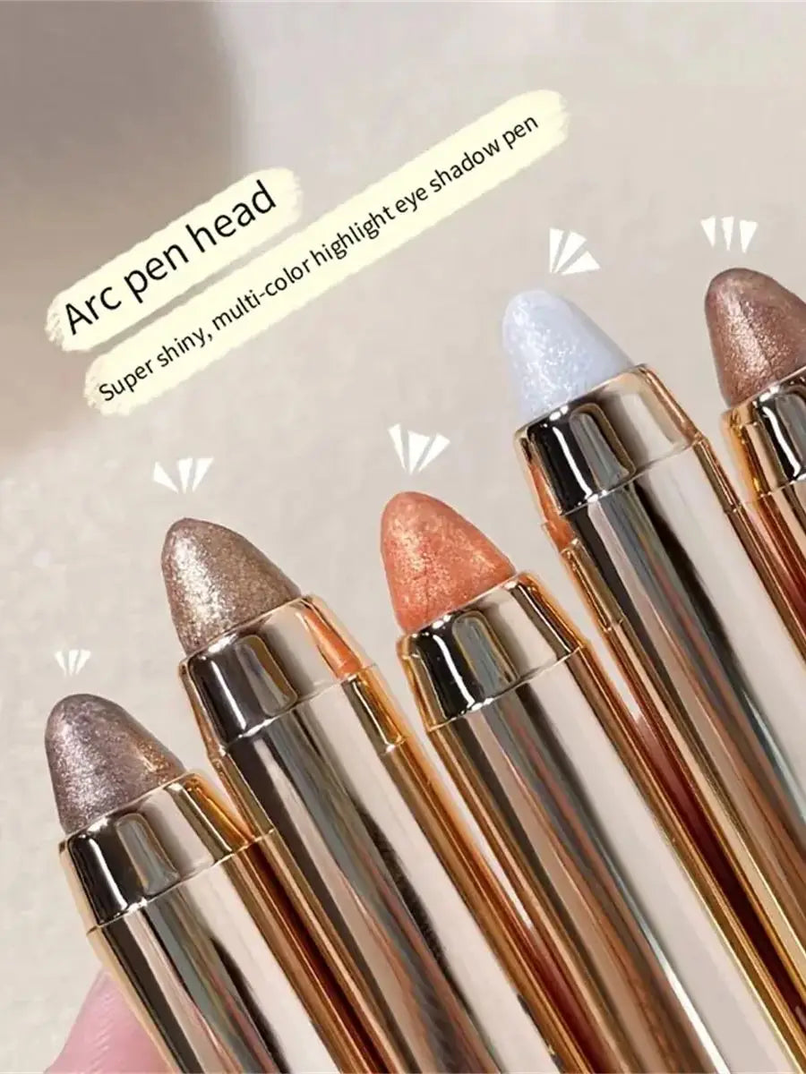 Double-Sided Eyeshadow Stick – Pearly Glitter Highlighter & Matte Brightening Pen