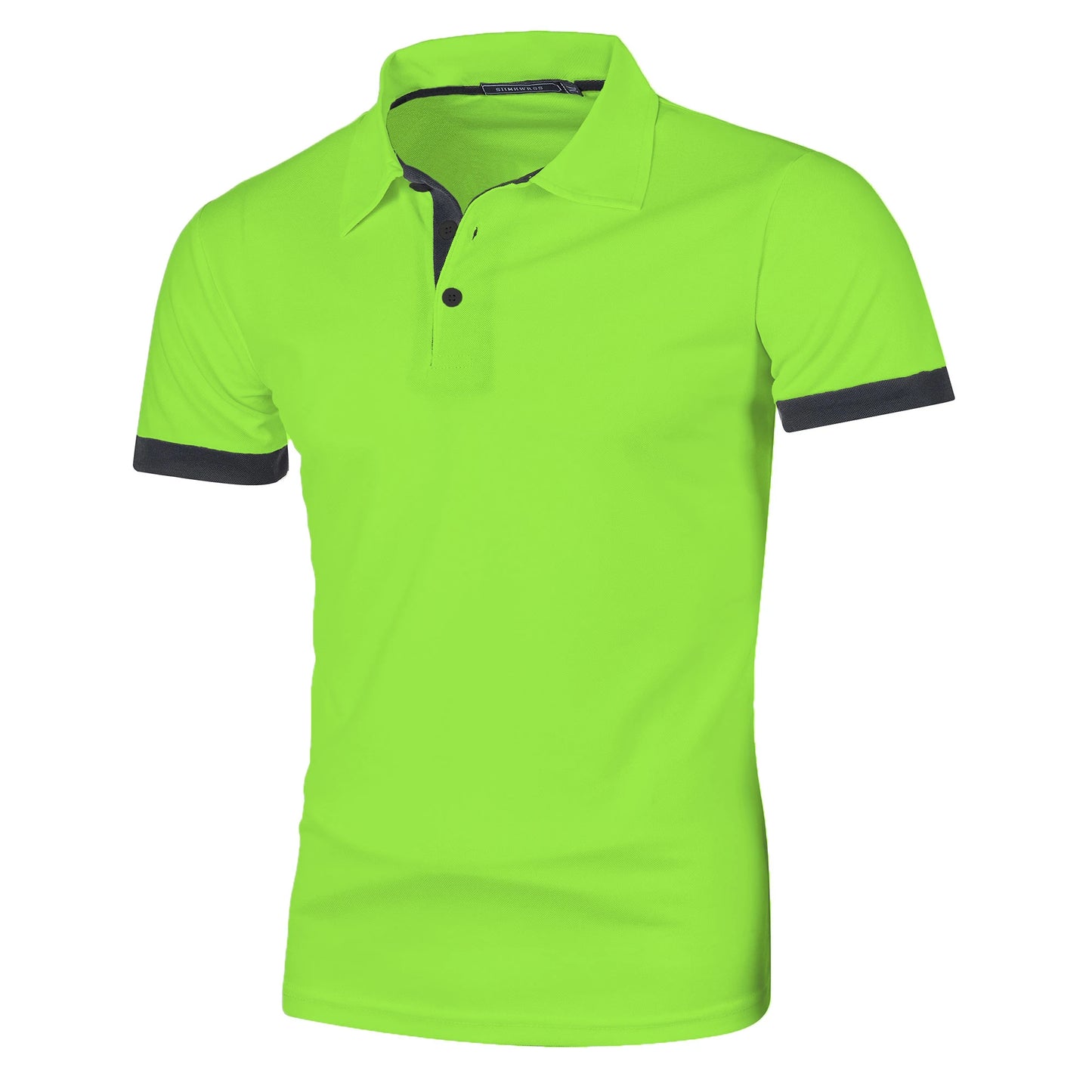 RBB Men’s Short Sleeve Color Matching Fashion Lapel Shirt – Stylish Casual Summer Top