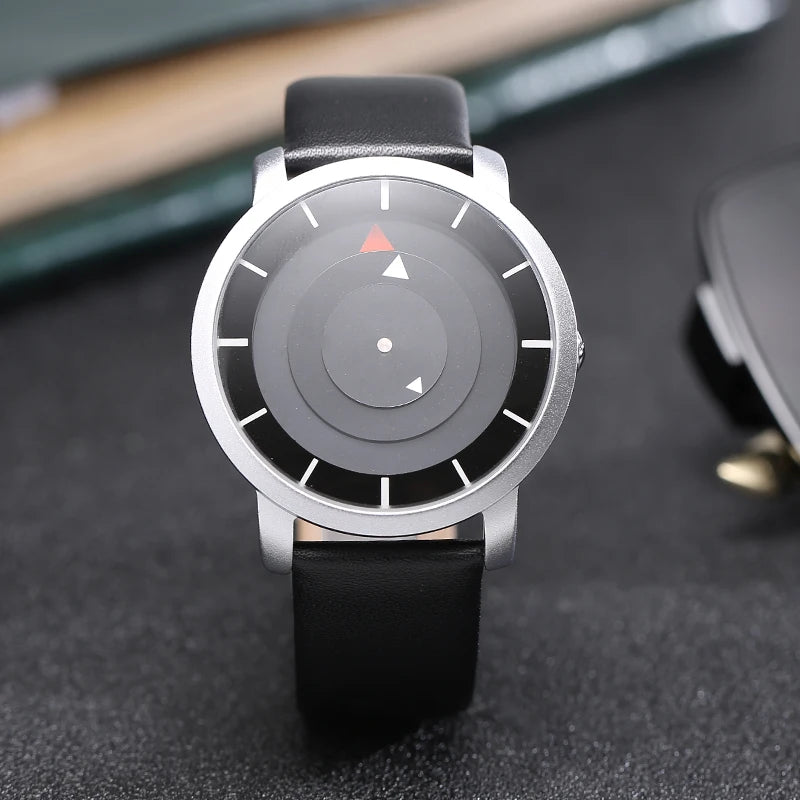 RBB Minimalist Unisex Quartz Watch – Conceptual Dial & Simple Design for Men & Women