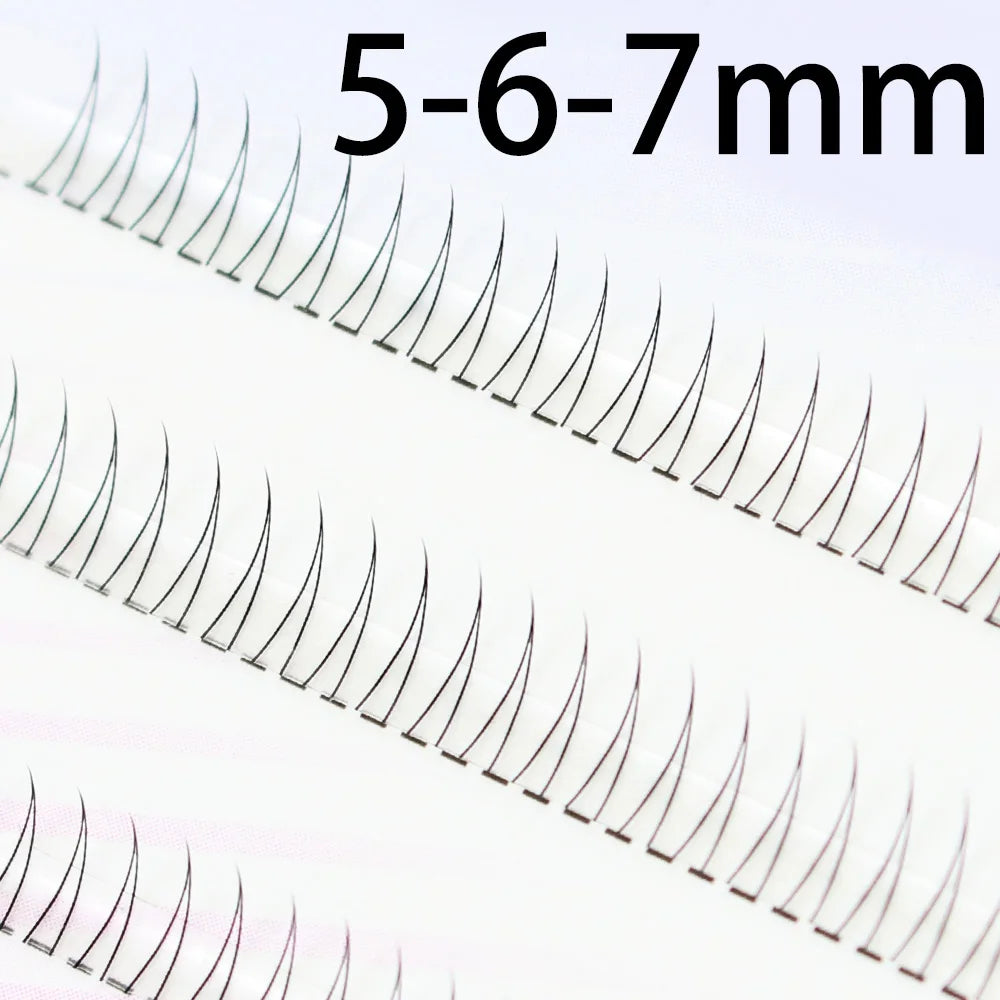 J Curl V-Shape Black Under Eyelash Clusters – Natural Soft Manga Bottom Lashes